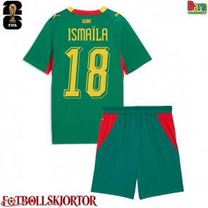 Senegal Ismaila Sarr #18 Borta Kläder Barn VM 2026 Kortärmad (+ Korta byxor)